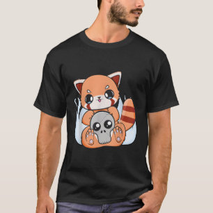 T-shirt DãA De Muertos Red Panda Mexique Pajama Pastel reç
