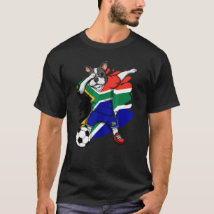 T-shirt Dab French Bulldog Afrique du Sud Fans de football