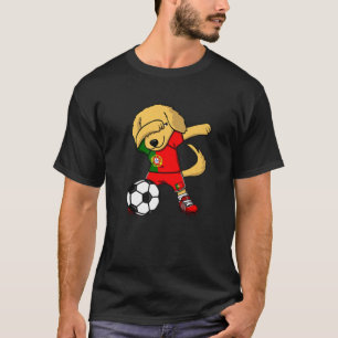T-shirt Dab Golden Retriever Portugal Fans de football Jer