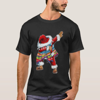 T-shirt Dab Santa Claus With Mexican Poncho Is Dabbing