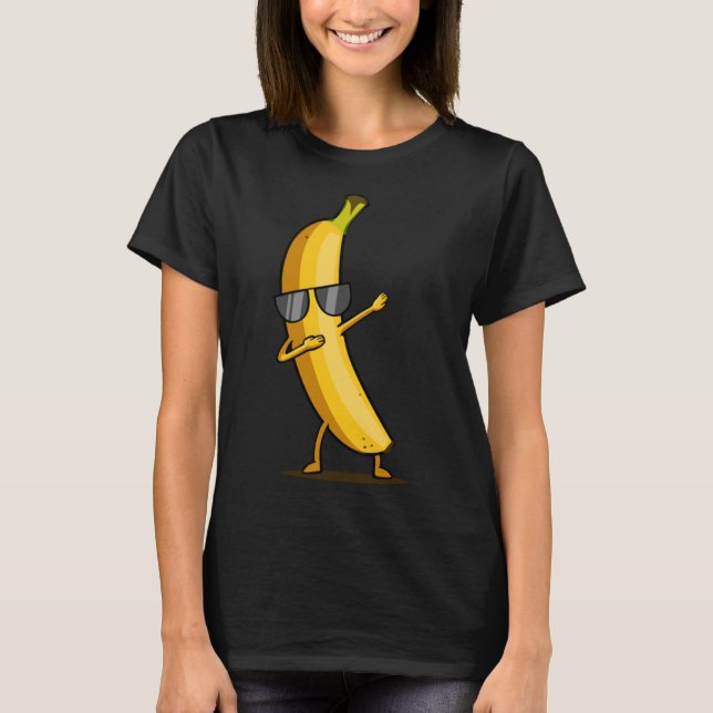 T-shirt Dabbin' banane jaune - Dab drôle de fruit dansant (Devant)