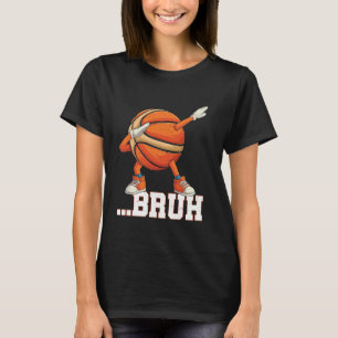 T-shirt Dabbing Basketball Ball Bruh Drôle Garçons Sports