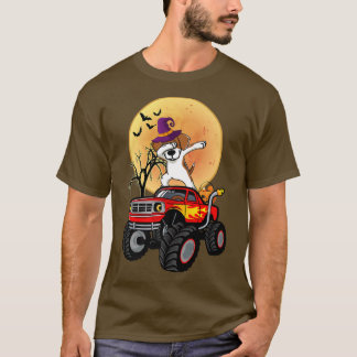T-shirt Dabbing Beagle Dog Witch Hat Monster Truck Funny H