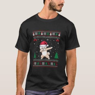 T-shirt Dabbing Bichon Frise Chien Santa Hat Garçons Enfan