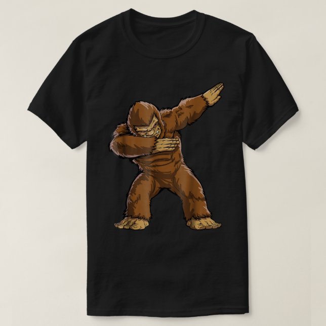 T-shirt Dabbing Bigfoot Funny Cryptid Art (Design devant)