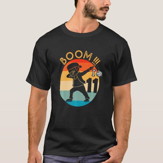 T-shirt Dabbing Boy 11th Birthday Outfit 11 Eleven Years O (Devant)