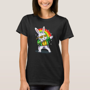 T-shirt Dabbing Bunny Funny Joyeux St Patrick Day