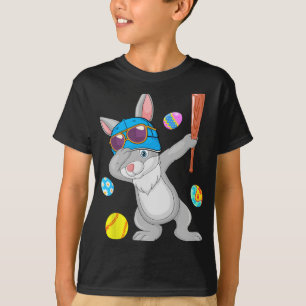 T-shirt Dabbing Bunny Jouer Softball Costume de Pâques Jou