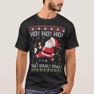 T-shirt Dabbing Christmas Soccer Ho Père Noël Elf laide pu