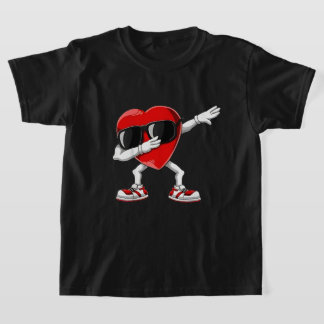 T-shirt Dabbing Coeur Drôle Cadeaux Mens Enfants Garçons V