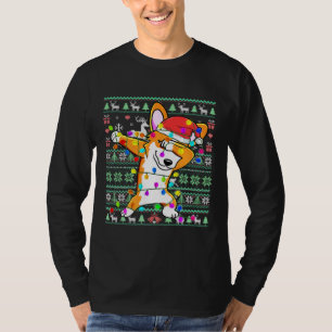 T-shirt Dabbing Corgi Fairy Lights Ugly Christmas Sweater