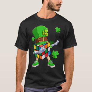 T-shirt Dabbing Cube Vitesse Cubing Math Puzzle St Patrick