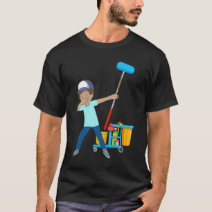 T-shirt Dabbing Custodian Cleanan Janitor Caretaker