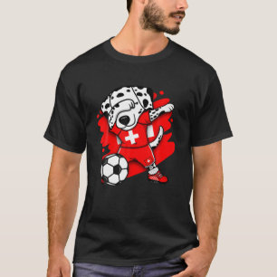 T-shirt Dabbing Dalmatian Suisse Fans de football Jersey F