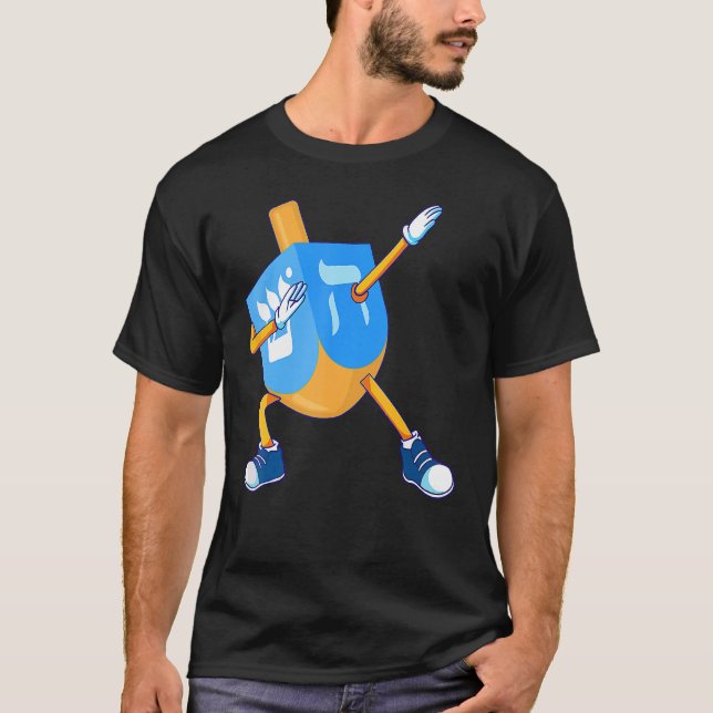 T-shirt Dabbing Dreidel Hanukkah Dancing Chanukah Kids Gir (Devant)
