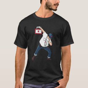 T-shirt Dabbing Drôle Auxiliaire Médical Mignon Tech Médic
