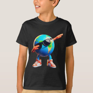 T-shirt Dabbing Earth Funny Jour des terres 2024 Garçons f