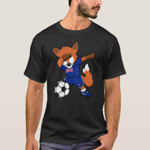 T-shirt Dabbing Fox New Zealand Soccer Fans Jersey Footbal
