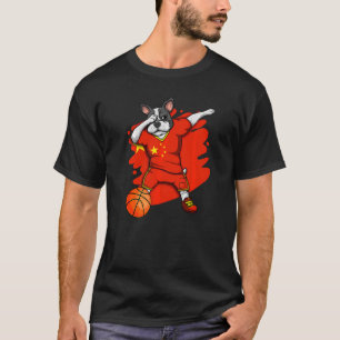 T-shirt Dabbing French Buldog China Basketball Fan Jersey