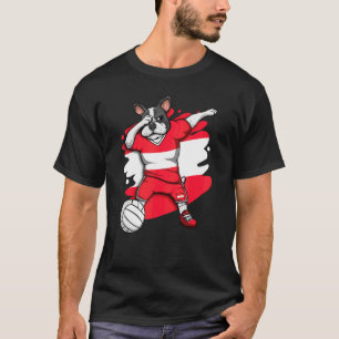 T-shirt Dabbing French Bulldog Austria Volleyball Fan Jers