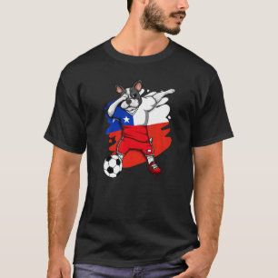 T-shirt Dabbing French Bulldog Chili Fans de football Jers