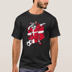 T-shirt Dabbing French Bulldog Danemark Fans de football J