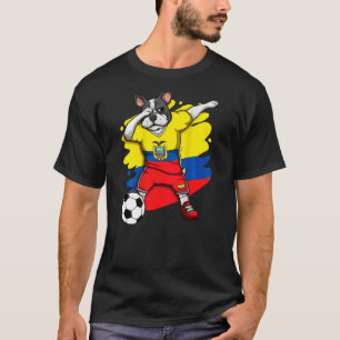 T-shirt Dabbing French Bulldog Ecuador Fans de football Je