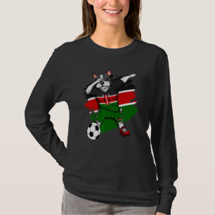 T-shirt Dabbing French Bulldog Kenya Fans de football Jers