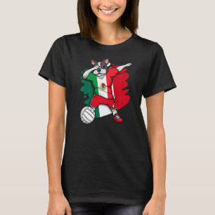 T-shirt Dabbing French Bulldog Mexico Volleyball Fan Jerse
