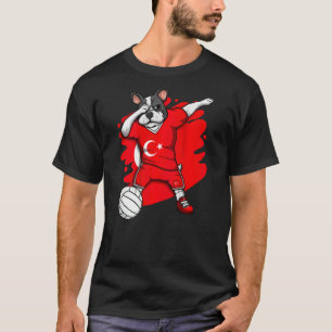 T-shirt Dabbing French Bulldog Turquie volleyball fan Jers