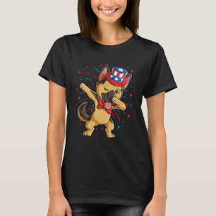 T-shirt Dabbing German Shepherd 4 juillet Garçons Enfants