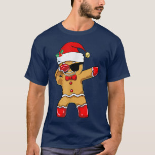 T-shirt Dabbing Gingerbread Homme Christmas Baking Kids Fu