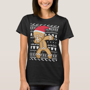 T-shirt Dabbing Gingerbread Man laide de Noël