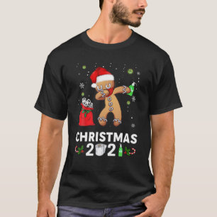 T-shirt Dabbing Gingerbreads Noël 2021 Noël Garçon drôle