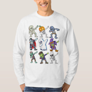 T-shirt Dabbing Halloween Boys Skeleton Zombie maman