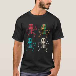T-shirt Dabbing Halloween Squelette Zombie Citrouille effr