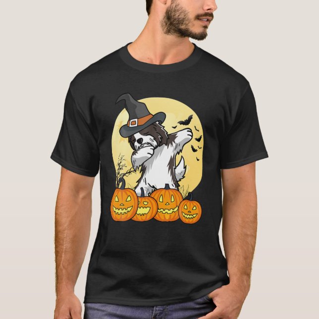 T-shirt Dabbing Havanais Danser Drôle Drôle Chien Hallowee (Devant)