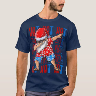 T-shirt Dabbing Hawaii Père Noël Noël En Juillet Correspon