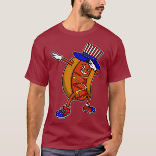 T-shirt Dabbing Hot Amoureux des chiens Independence Day c