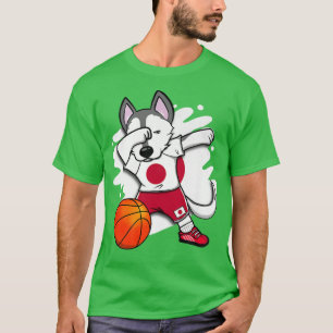 T-shirt Dabbing Husky Japon Fans de basket-ball Jersey Jap