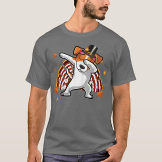 T-shirt Dabbing Jack Russell Thanksgiving Day Chien pèleri