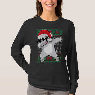 T-shirt Dabbing Lapin Lapin Gros Vacances de Noël moche