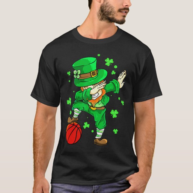 T-shirt Dabbing Leprechaun Jour de la Saint Patrick garçon (Devant)