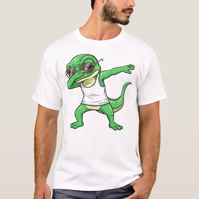 T-shirt Dabbing Lizard Funny Cute Dab Dance (Devant)