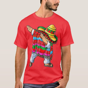 T-shirt Dabbing Mexicain Poncho Cinco De Mayo Hommes Som
