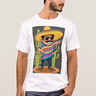 T-shirt Dabbing Mexicain Poncho Cinco de Mayo Hommes Sombr