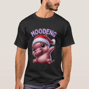 T-shirt Dabbing MooDeng Noël Funny mignon bébé Pygmée Salu