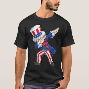 T-shirt Dabbing Oncle Sam 4 juillet Enfants garçons Dab D