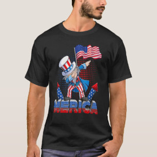 T-shirt Dabbing Oncle Sam 4 juillet Patriotique États-Unis