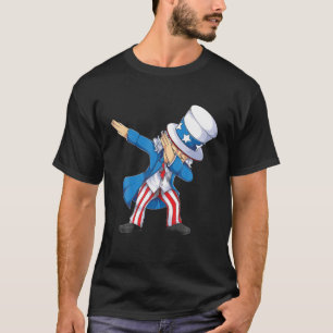 T-shirt Dabbing Oncle Sam 4 juillet usa Kids Boys Hommes w